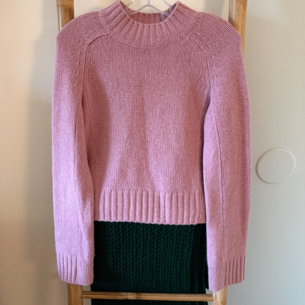 Vince 100% Cashmere Mockneck Sweater Light Pink Size Small